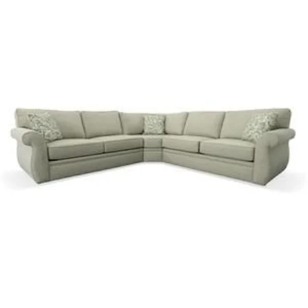 Sectional with Roll Arms